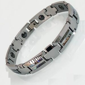 10mm heavy metal polished tungsten steel nature shell men s bracelets health.jpg